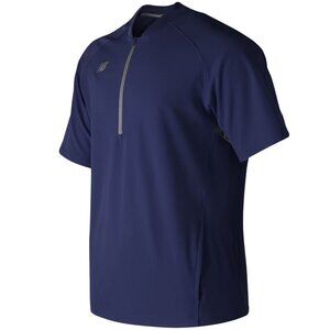 New Balance Men's 3000 Short Sleeve Mesh Batting Jacket 1/2 Zip Shirt Size M